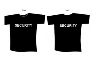 Security T-Shirt schwarz.