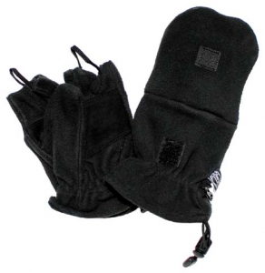 Fleece Handschuh schwarz mit Fingerstall