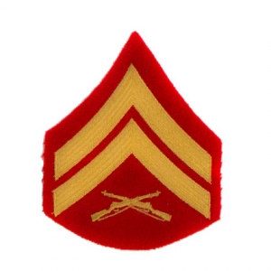 US Aufnäher Marines Corporal rot