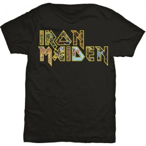 Iron Maiden - Logo with Eddie, T-Shirt schwarz