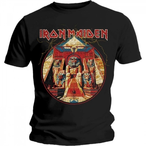Iron Maiden - Powerslave Lightning Circle, T-Shirt schwarz