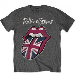 Rolling Stones - Union Jack Tongue, T-Shirt grau