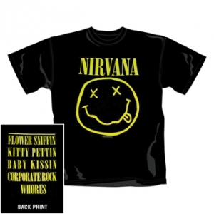 Nirvana - Smiley, T-Shirt schwarz