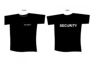Security T-Shirt schwarz