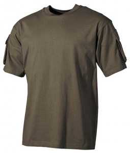 T-Shirt mit Ärmeltaschen, oliv