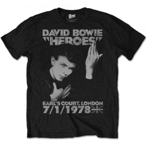 David Bowie - HeroesCourt, T-Shirt schwarz