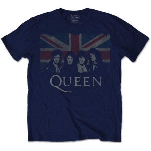 Queen - Vintage Union Jack, T-Shirt navyblau