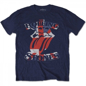 Rolling Stones - British Flag Tongue, T-Shirt navyblau
